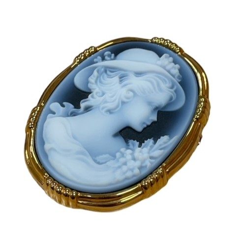 K18 カメオ ブローチ メノウカメオ レディ カメオ アゲートの買取実績