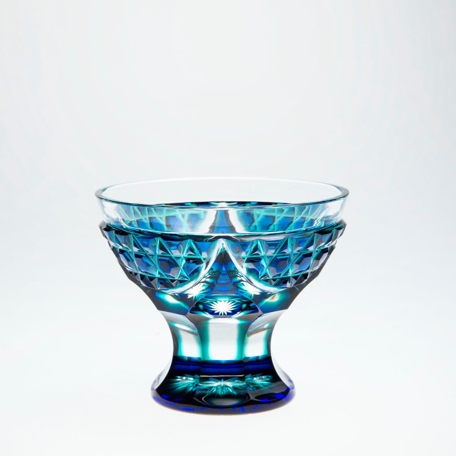 美品☆薩摩切子 島津磯斉彬竃 薩摩ガラス工芸 小付鉢（切子、江戸切子