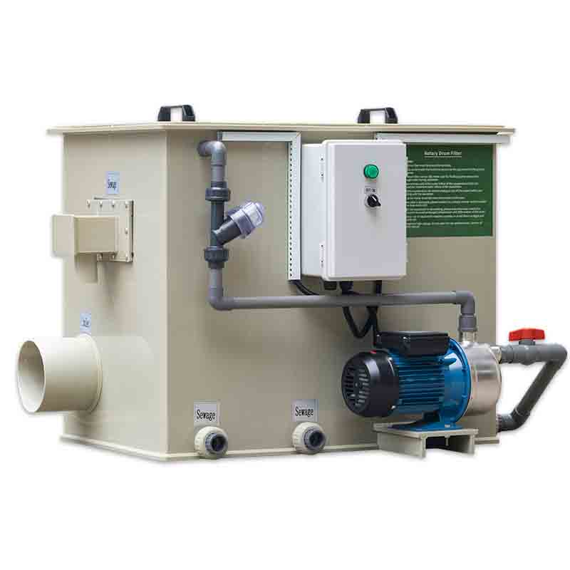 水中ポンプ付き 強制濾過器 ロータリードラムフィルター QL-PM5-D 新品