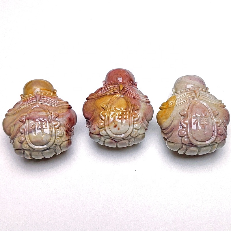 アラシャナ瑪瑙彫刻 ハッピーブッダ像 小型ヒーリングクリスタル