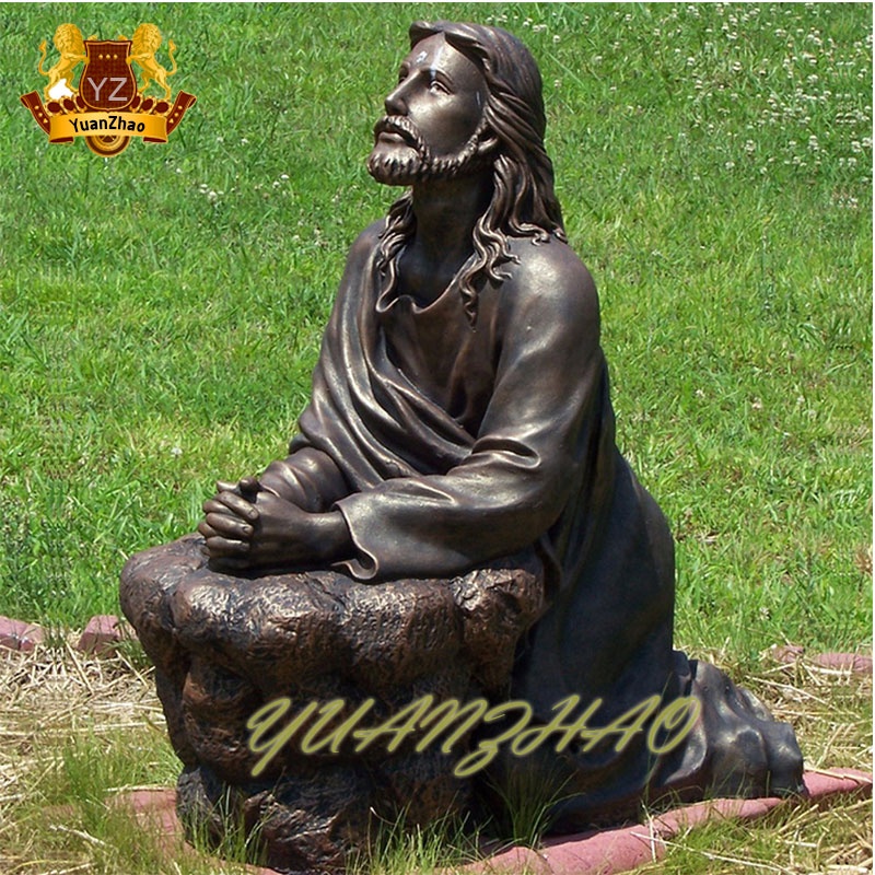 屋外用イエス・キリスト像 - ブロンズ製、5年保証、モダンデザイン