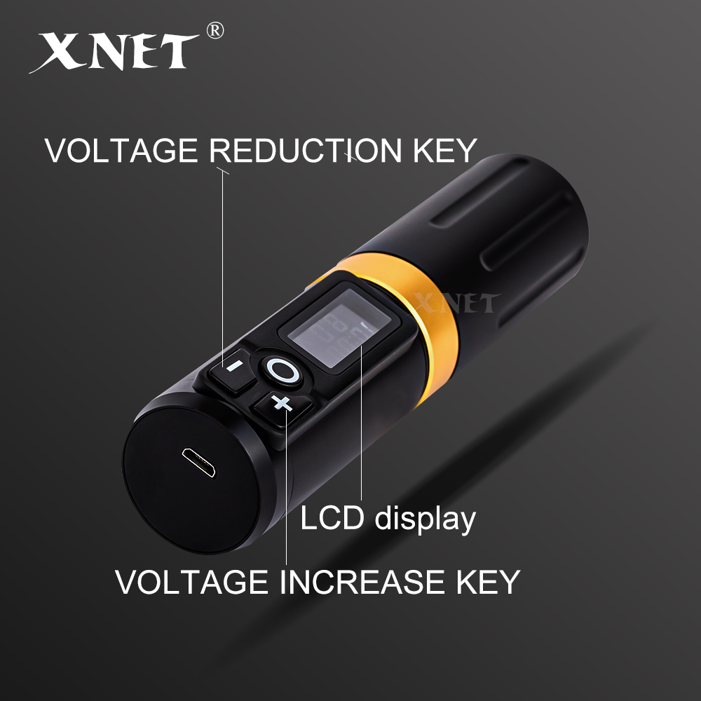 XNET Plus プロフェッショナルワイヤレスタトゥーマシンセット 20本針付き