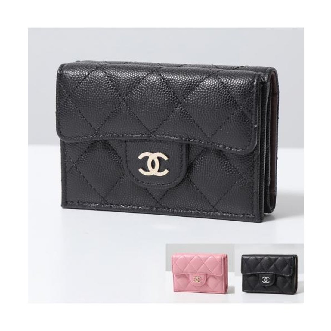 CHANEL 美品 三つ折り財布 極美品】CHANEL タイムレスクラシック 三