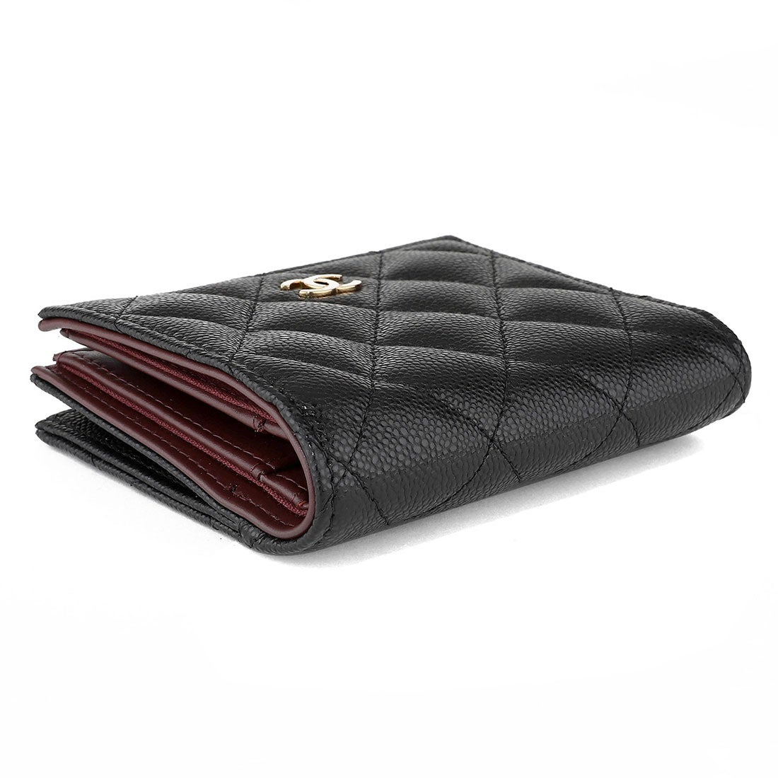 シャネル CHANEL 2つ折り財布 キャビアスキン 2つ折り財布 CHANEL