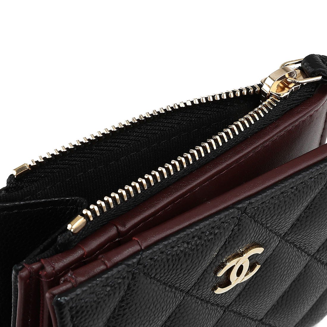 シャネル CHANEL 2つ折り財布 キャビアスキン 2つ折り財布 CHANEL