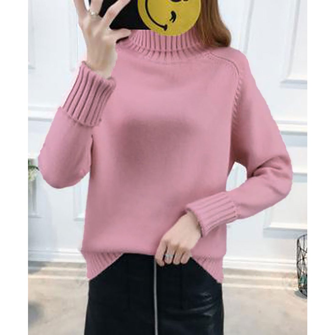 ニナエリナ Nina et Lina タートルネックニット （ピンク