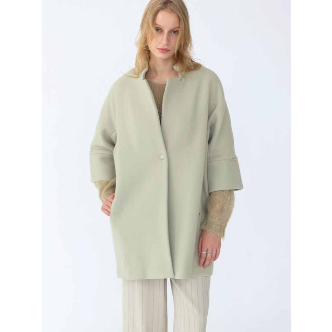 アーガ Aga Double Meltonコクーンコート （ブラック） -靴