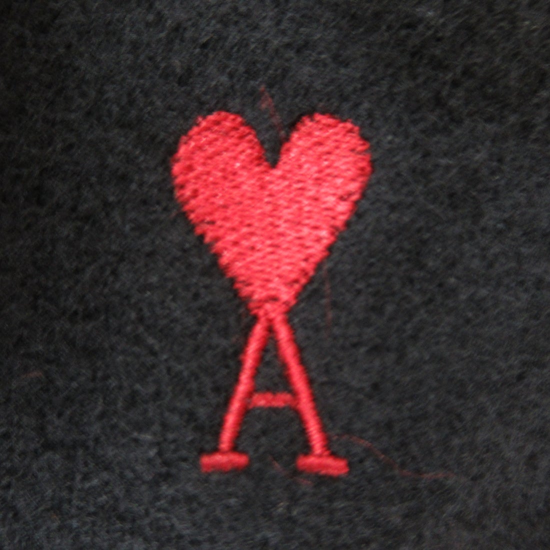 アミパリス Ami Paris マフラー ロゴ フリンジ ブラック メンズ