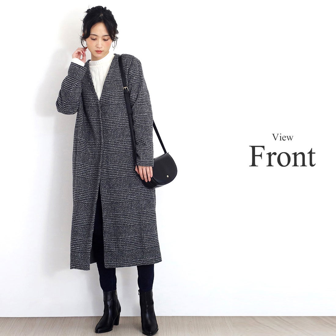 アミュレット Amulet チェスターコート チェック柄 レディース