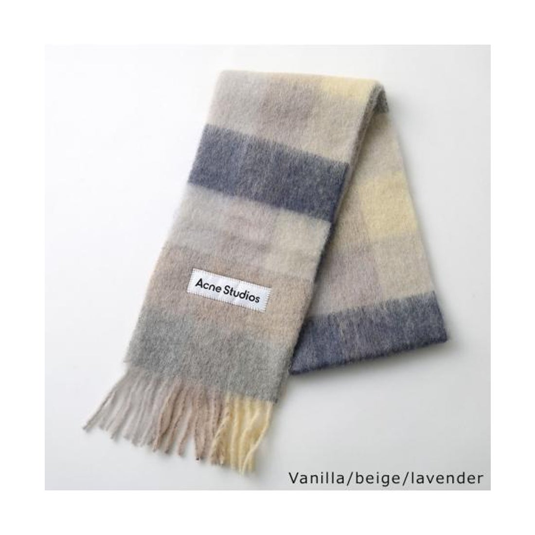 Acne Studios チェック柄マフラー グレー系 Acne Studios マフラー