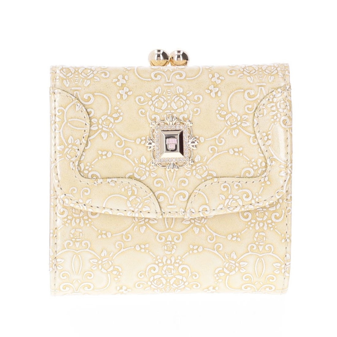 アナスイ ANNA SUI ルーミー 口金二つ折り財布 （ゴールド） -人気