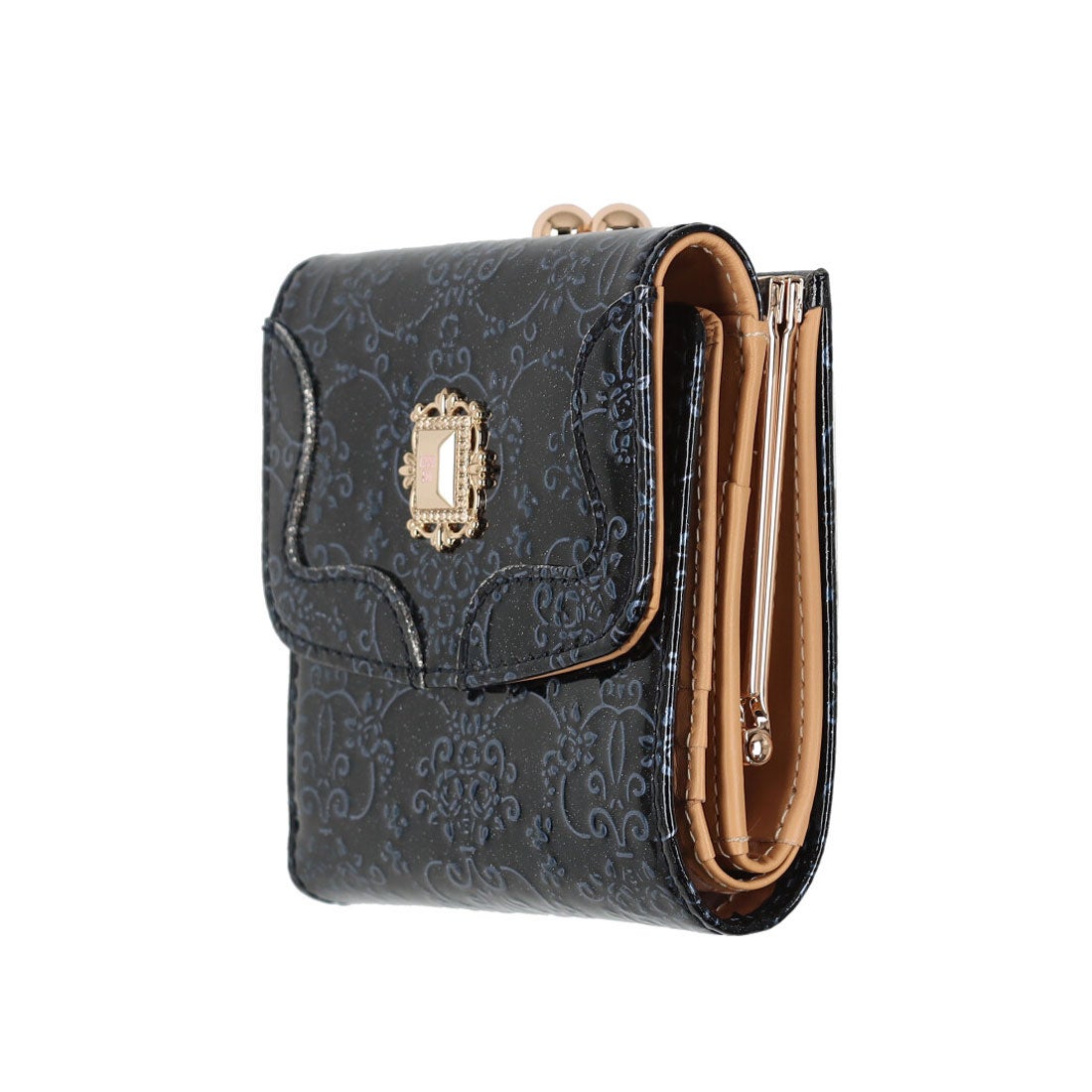 アナスイ ANNA SUI ルーミー 口金二つ折り財布 （ネイビー） -人気