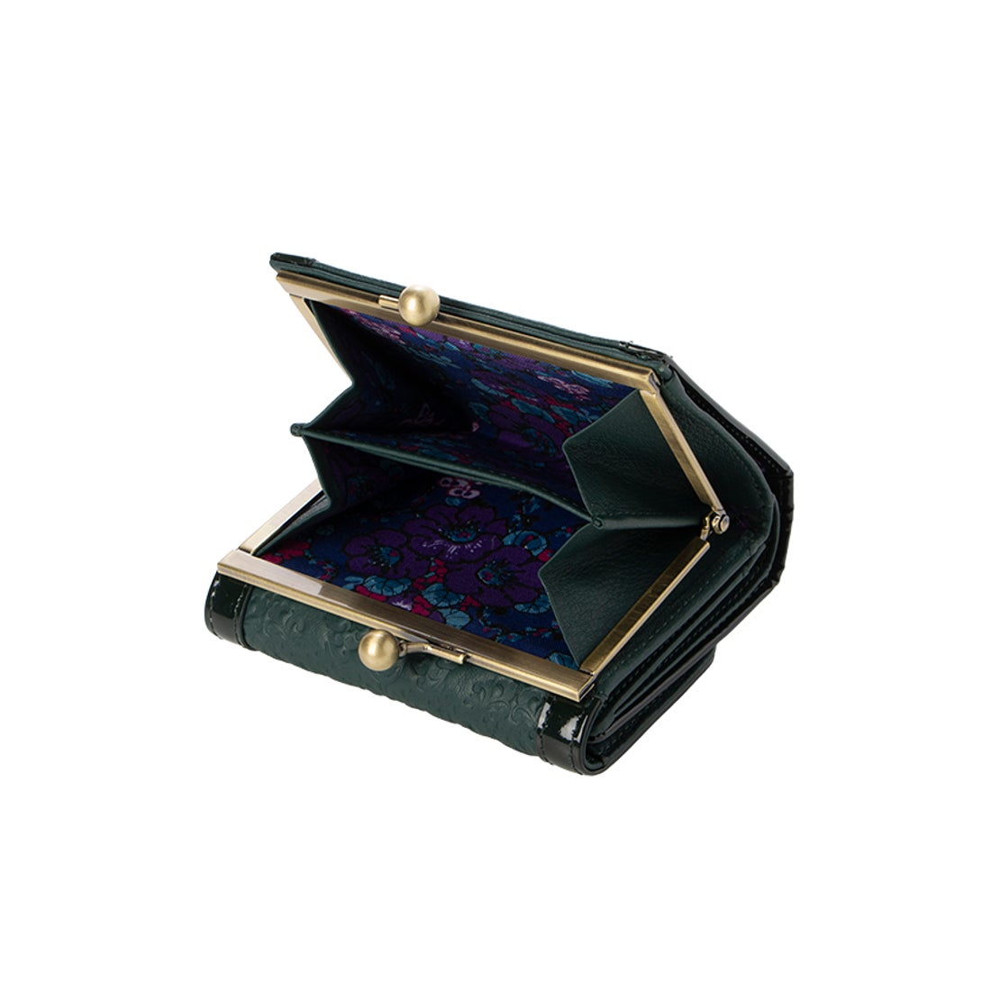 アナスイ ANNA SUI セルパン 二つ折り口金財布 （グリーン） -人気