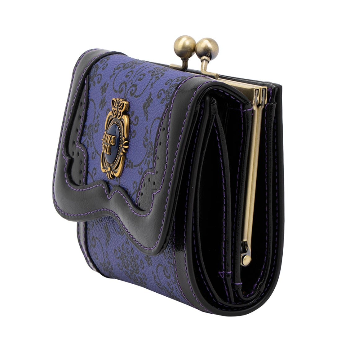 アナスイ ANNA SUI リーブル 口金二つ折り財布 （パープル） -人気