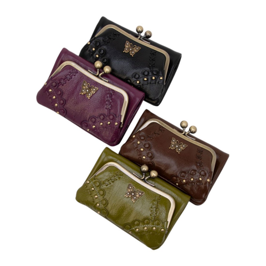 アナスイ ANNA SUI マチルダ 口金二つ折り財布 （ワイン） -人気