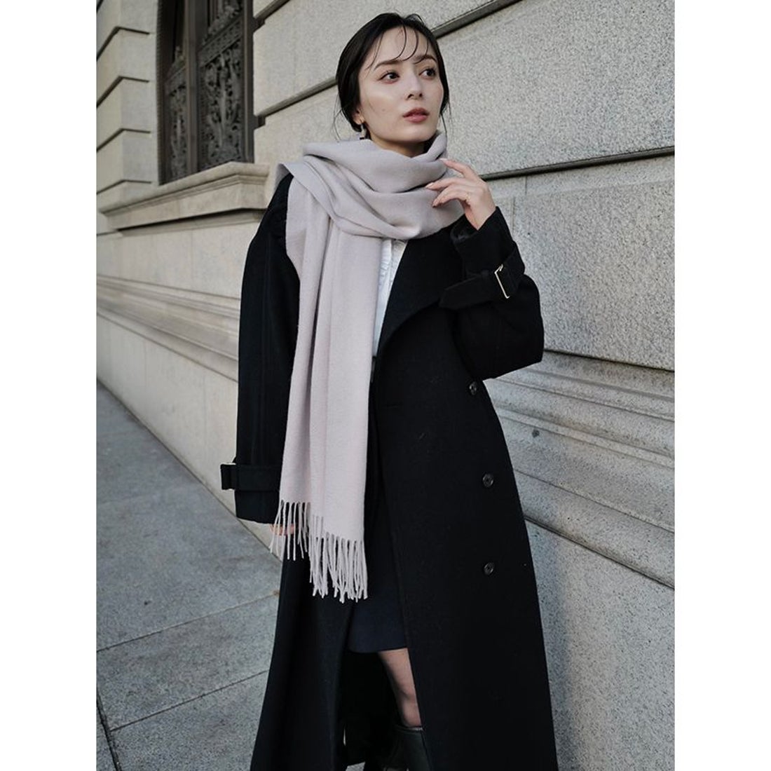 アニュアンス anuans カシミヤストール （GREY） - ファッション通販