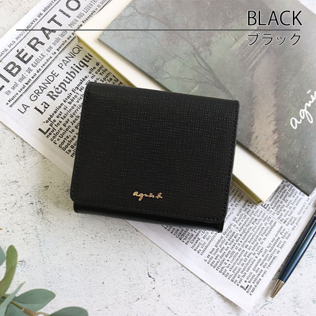 アニエスベー 三つ折り財布 agnes b. アニエスベー コンパクト