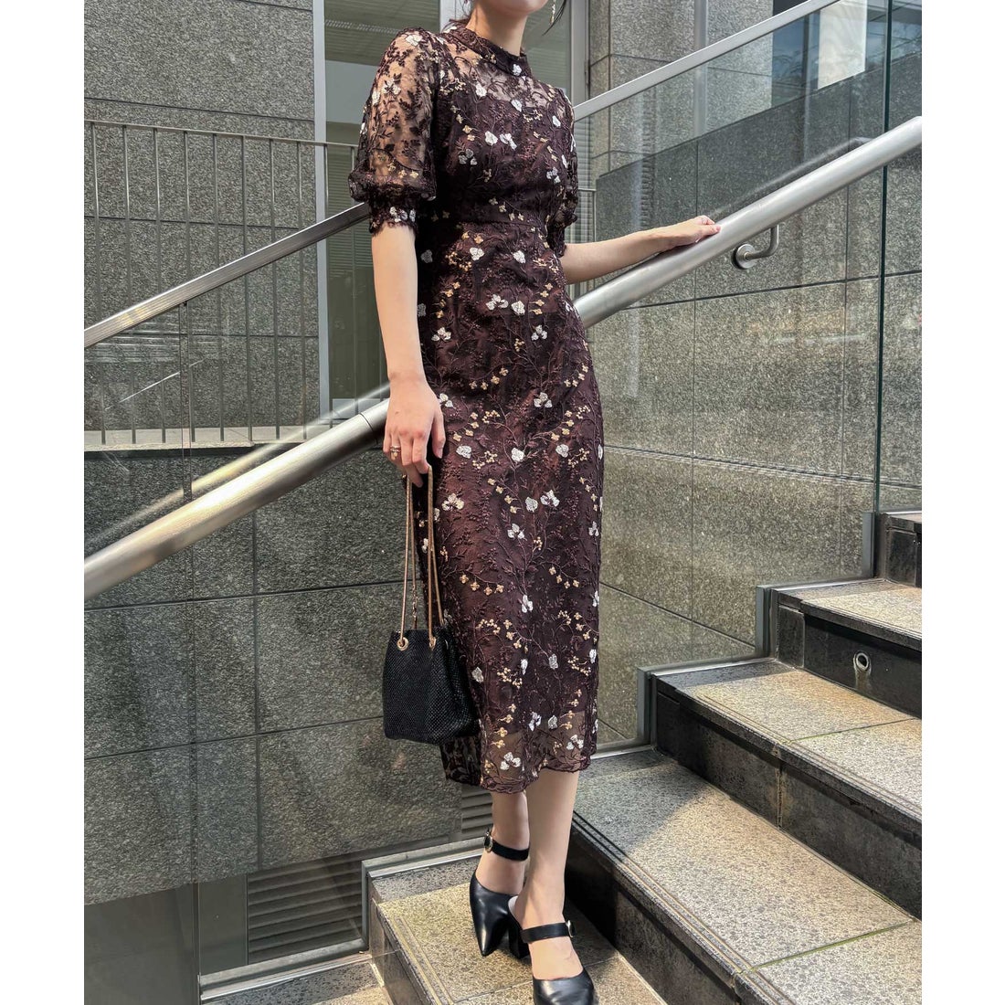 アイティ aity アンティーク刺繍レースドレス 結婚式 パーティードレス