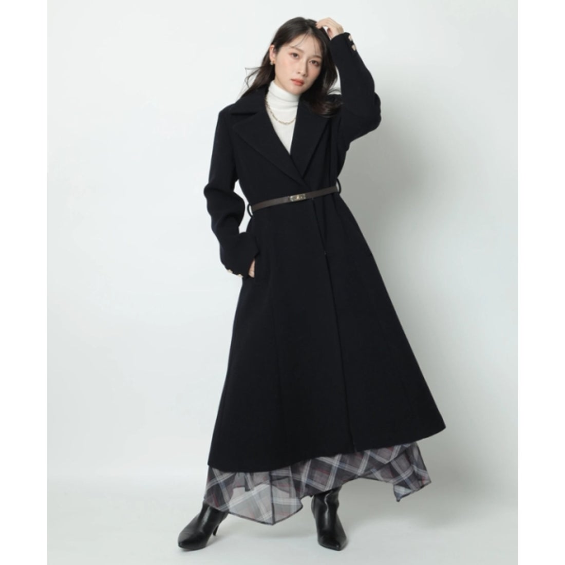 アプワイザー・リッシェ Apuweiser-riche ベルト付ロングチェスター