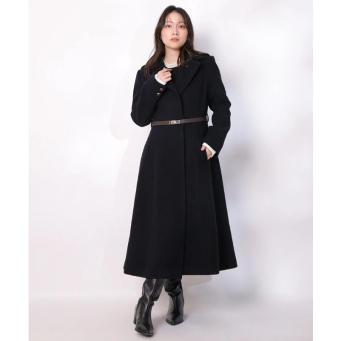 アプワイザー・リッシェ Apuweiser-riche ベルト付ロングチェスター