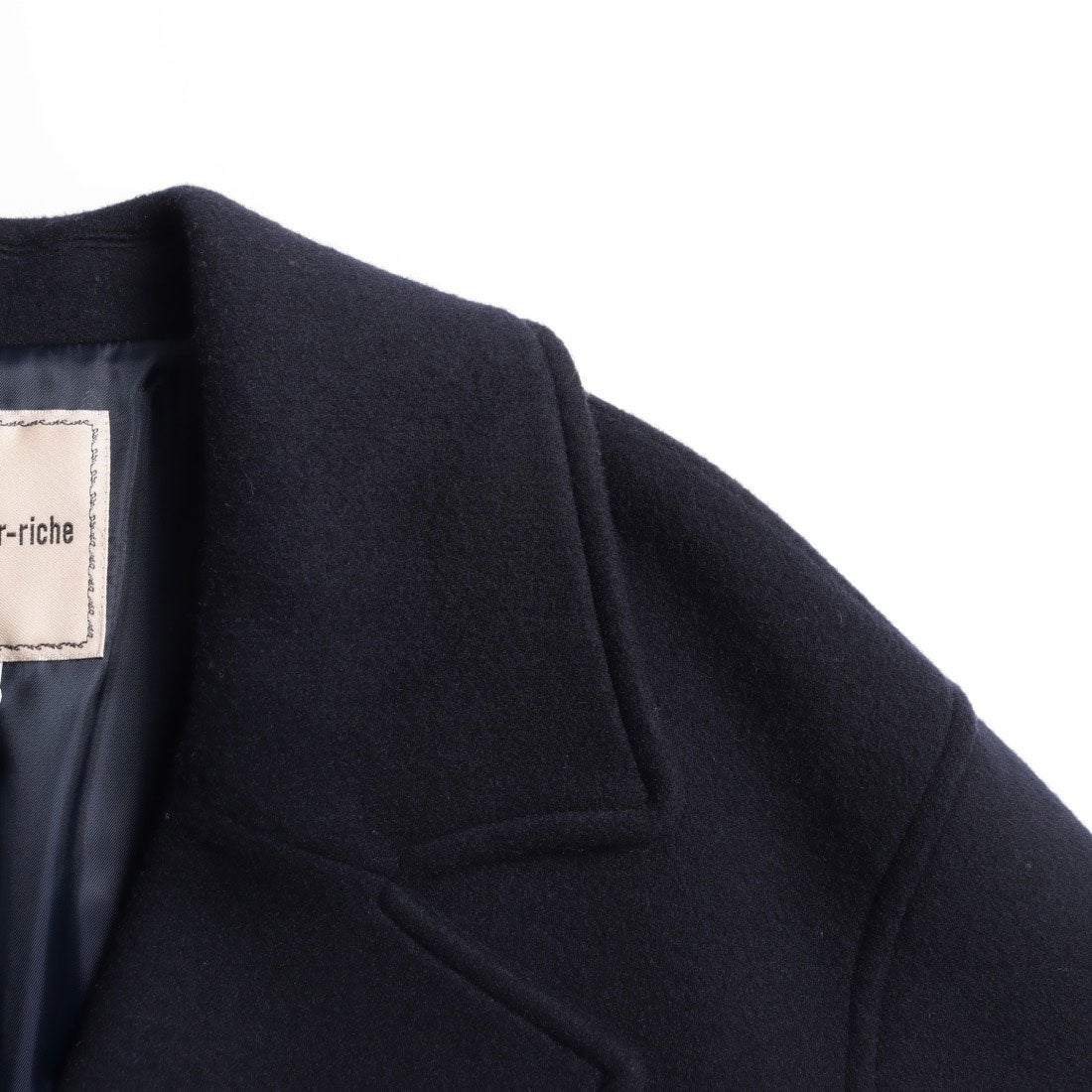 アプワイザーリッシェ Apuweiser-riche ダブルボタンPコート （紺
