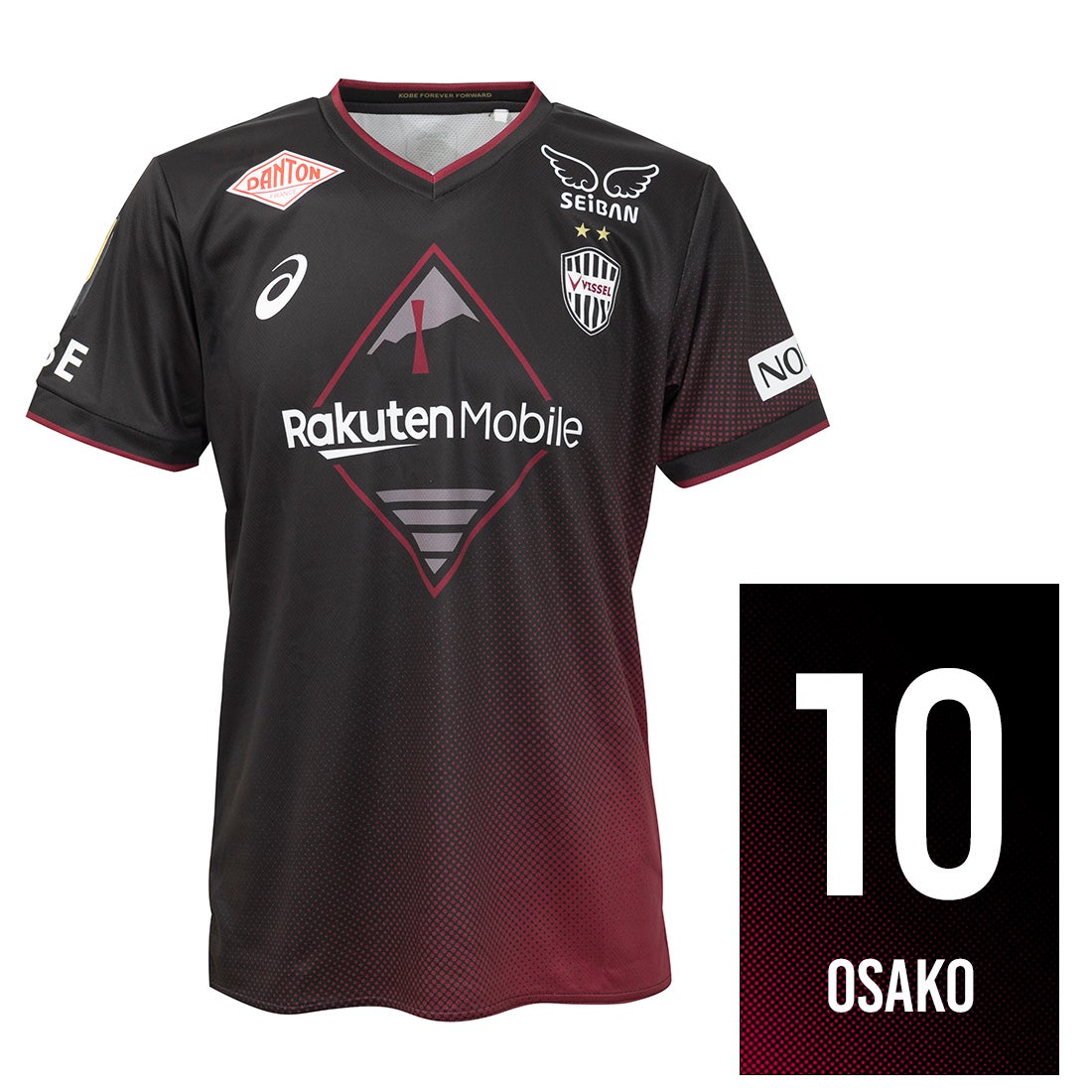 ASICS ヴィッセル神戸 2024 ユニフォーム ホーム 半袖 レプリカ #10