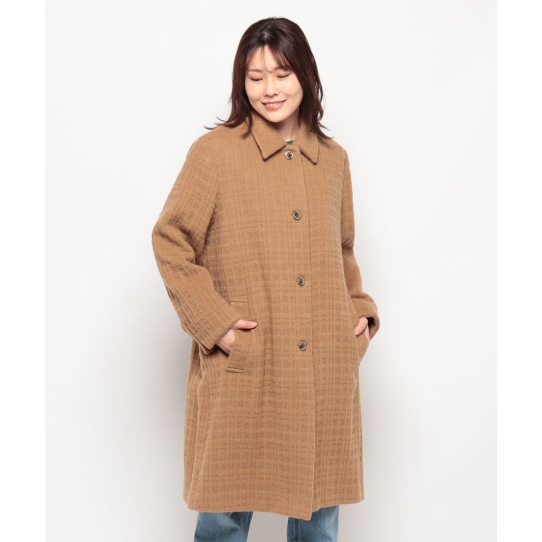 MSGMロングコートキャメル