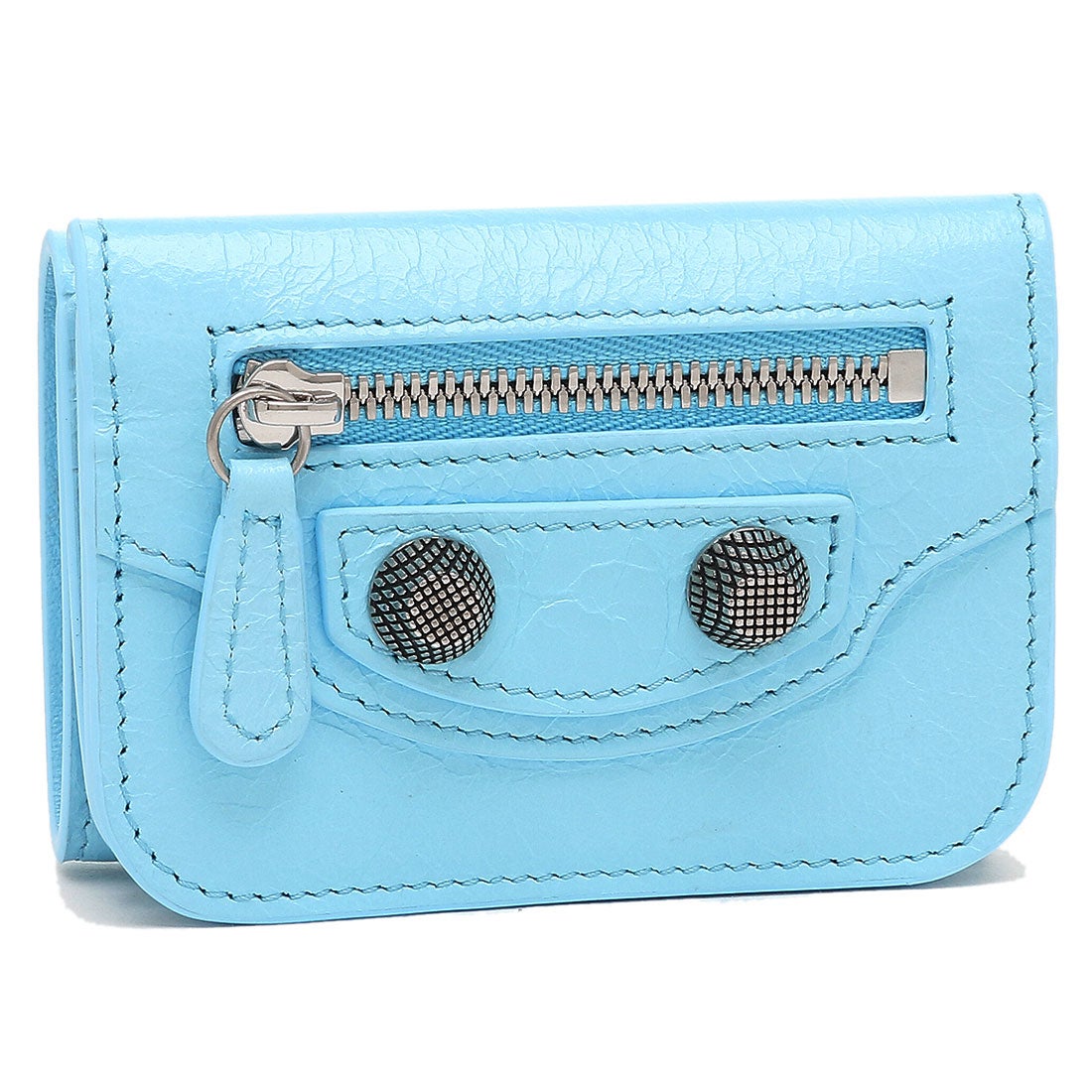 バレンシアガ BALENCIAGA 三つ折り財布 ブルー レディース BALENCIAGA