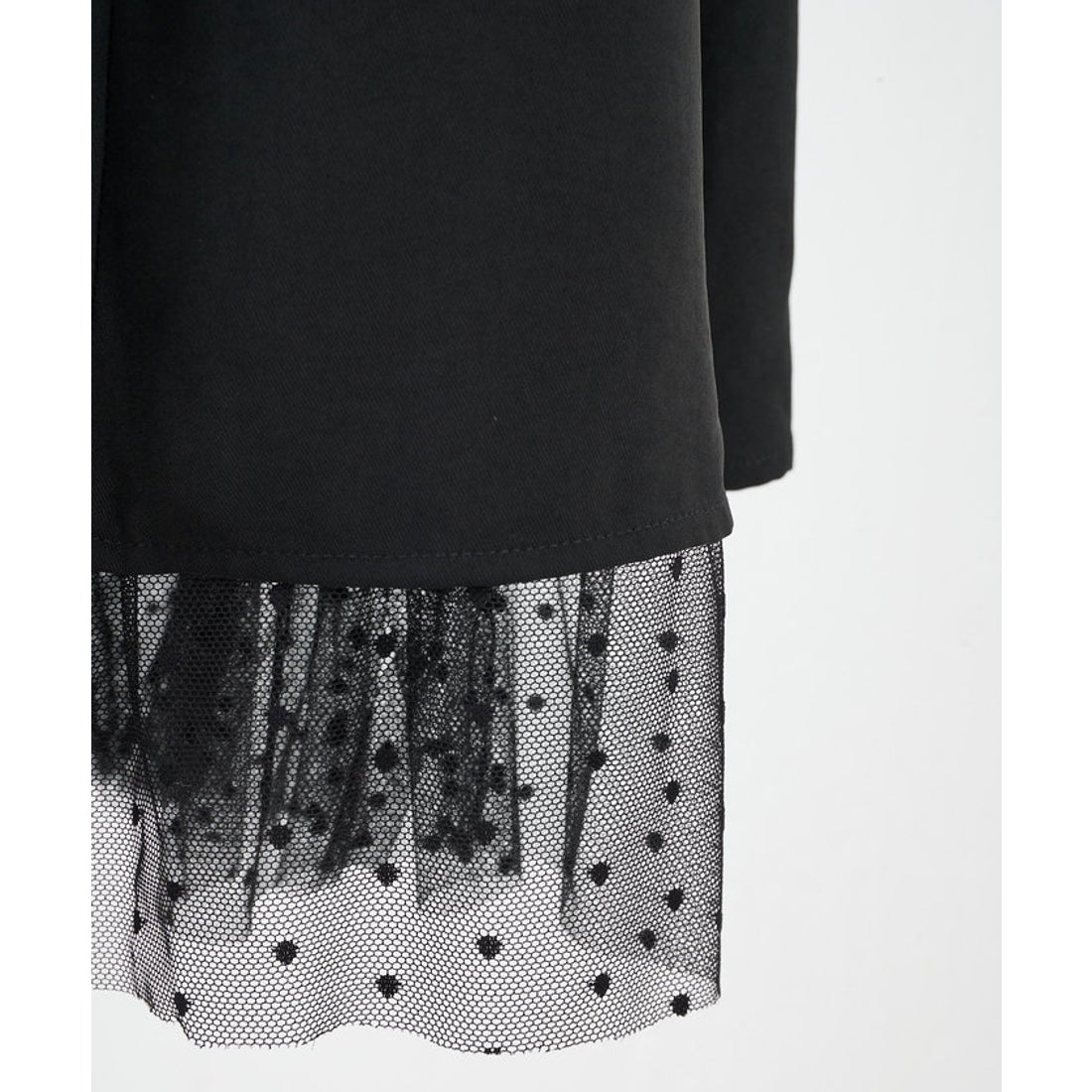 ビアズリー レース裾付き チュールレイヤーパンツ