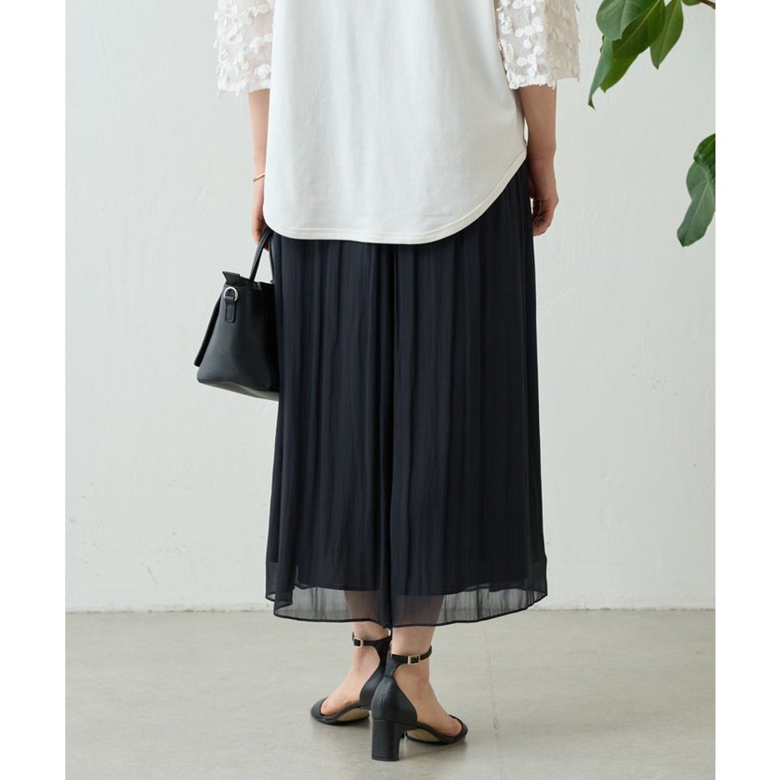 ビアズリー BEARDSLEY NEWシワシフォンギャザーパンツ （khaki