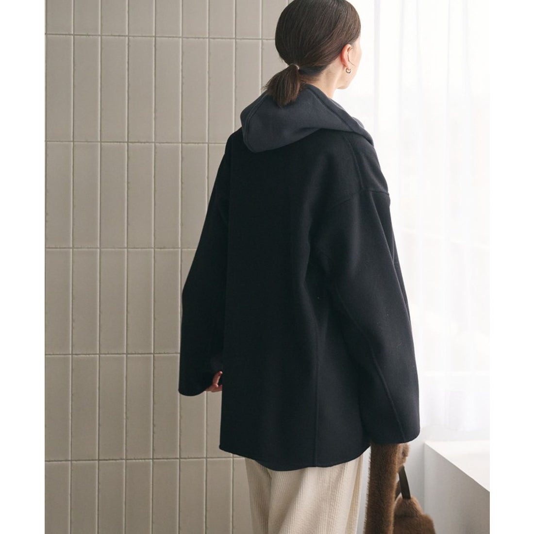 BEAUTY&YOUTH UNITED ARROWS リバー テーラード ミドルコート （BLACK