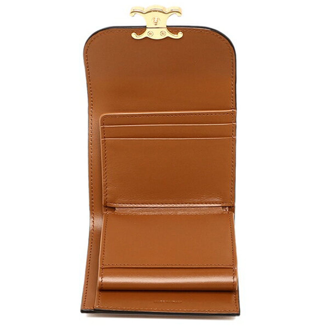 CELINE ブラウン 二つ折り財布 スモール フラップウォレット トリオンフ