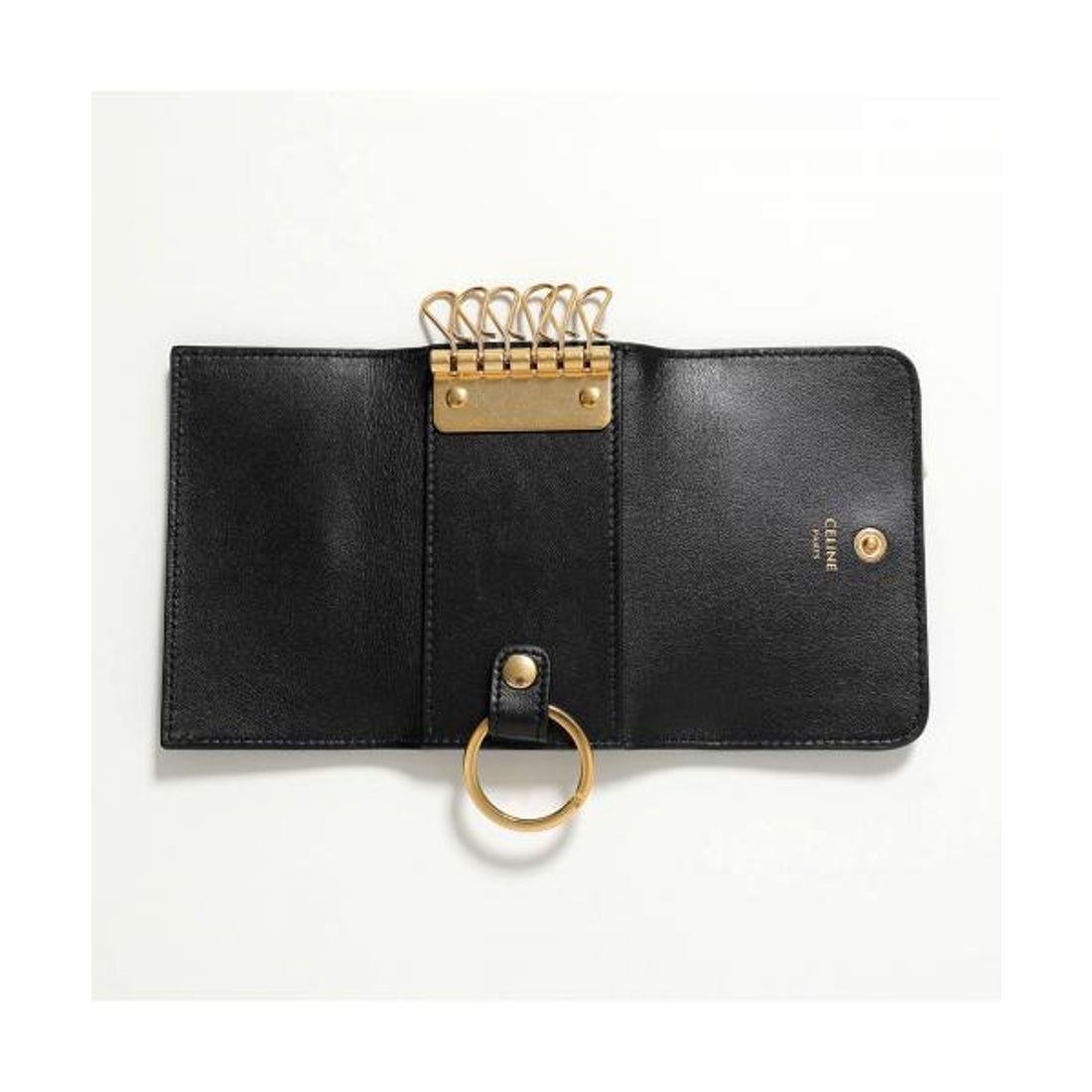 CELINE レザーキーケース 黒 CELINE セリーヌ キーケース 鍵入れ 鍵