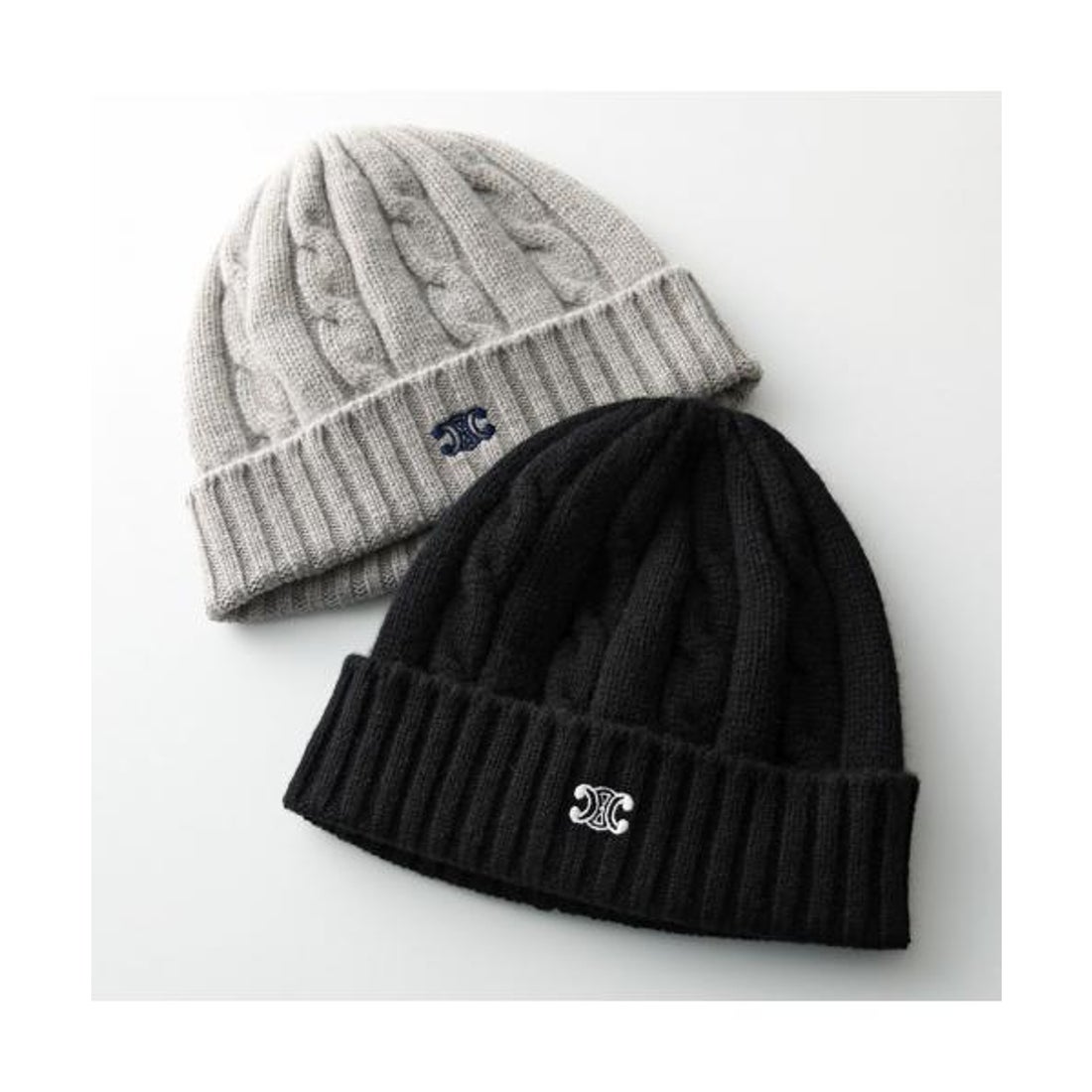 CELINE ブラック ニット帽 フリーサイズ CELINE ブラック ニット帽