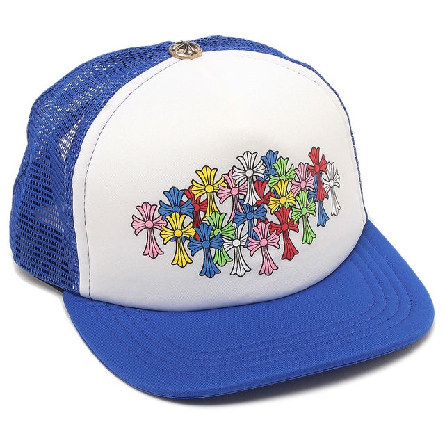 クロムハーツ Chrome Hearts 帽子 メッシュキャップ ブルー メンズ
