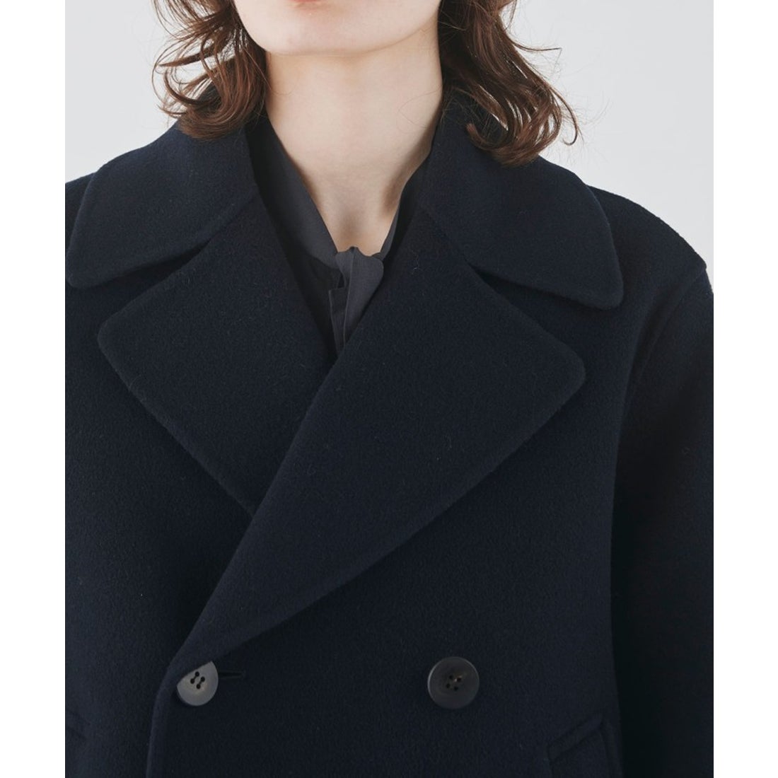 ギャルリー・ヴィー GALERIE VIEウールカシミヤダブルフェイス Pコート