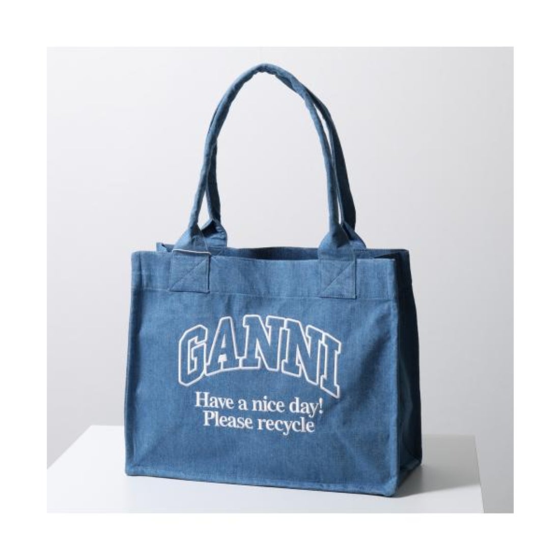 ガニー GANNI GANNI トートバッグ Large Easy Shopper Denim A5599