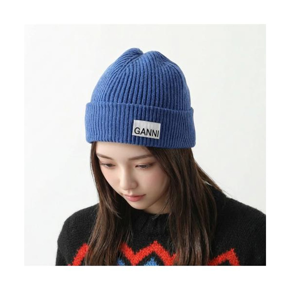 ガニー GANNI GANNI ニット帽 Light Structured Rib Knit Beanie