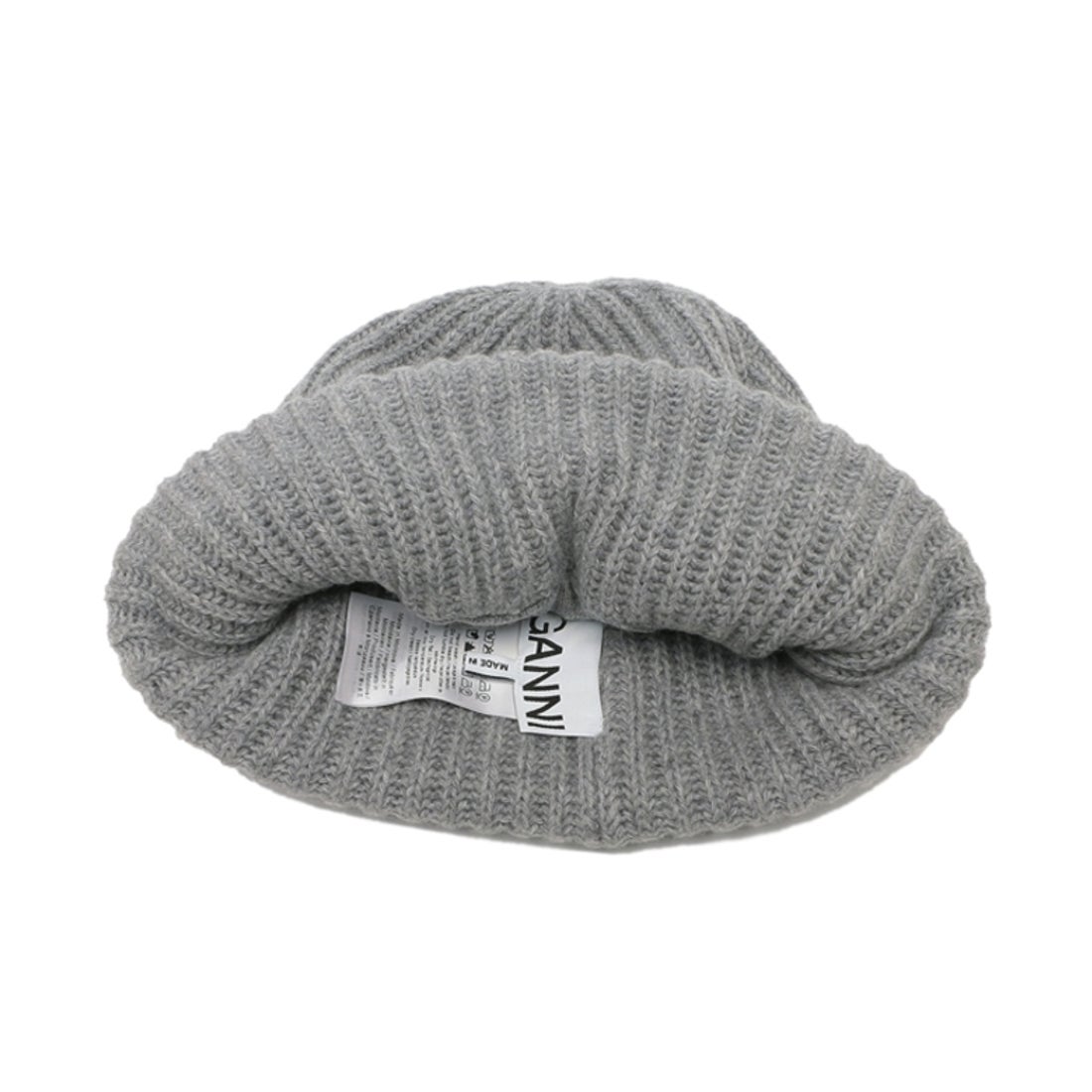 ガニー GANNI ガニー 帽子 ニット帽 ビーニー グレー レディース GANNI