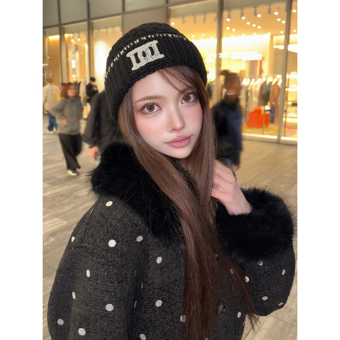 ダーリッチ Darich DDロゴバスケットニットビーニー （ブラック