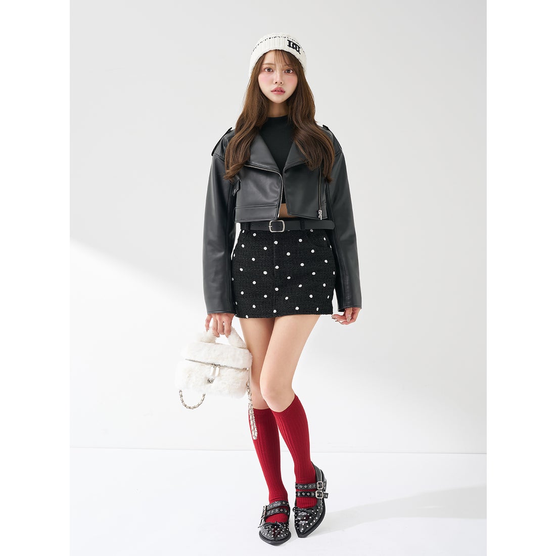 ダーリッチ Darich DDロゴバスケットニットビーニー （ホワイト