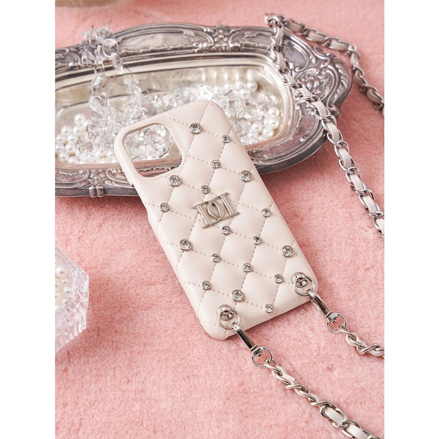 Darich♡キルティングビジューDDチャームiPhoneケース (13-14