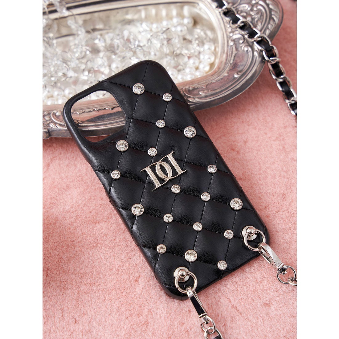 ダーリッチ Darich キルティングビジューiPhoneケース （アイボリー