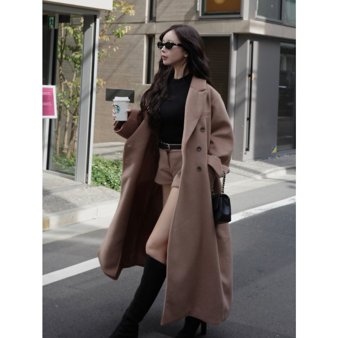 ダーリッチ Darich ダブルロングチェスターコート （キャメル