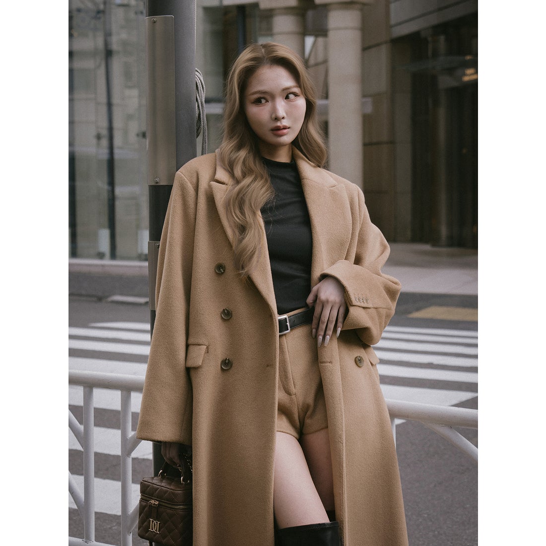 ダーリッチ Darich ダブルロングチェスターコート （キャメル