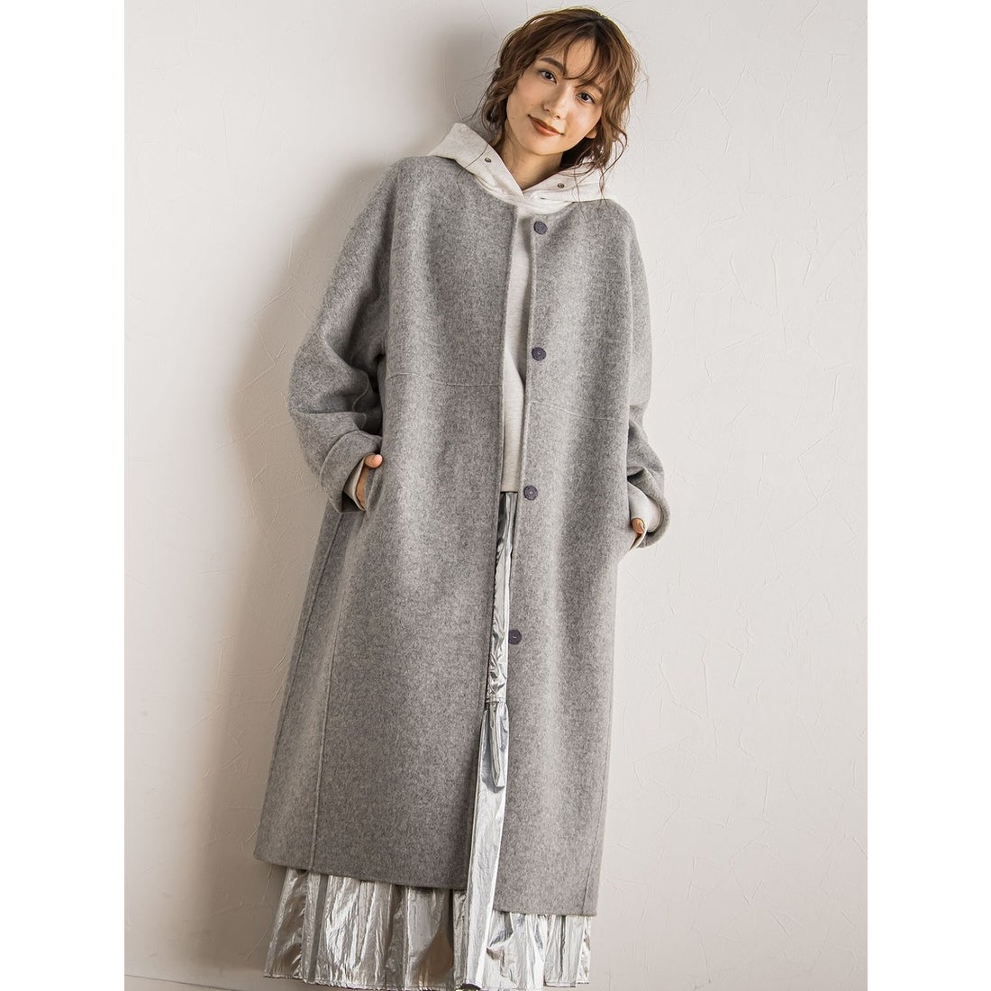 エッセン ロートレアモンイタリア製上質ウール100ゆったりチェスター