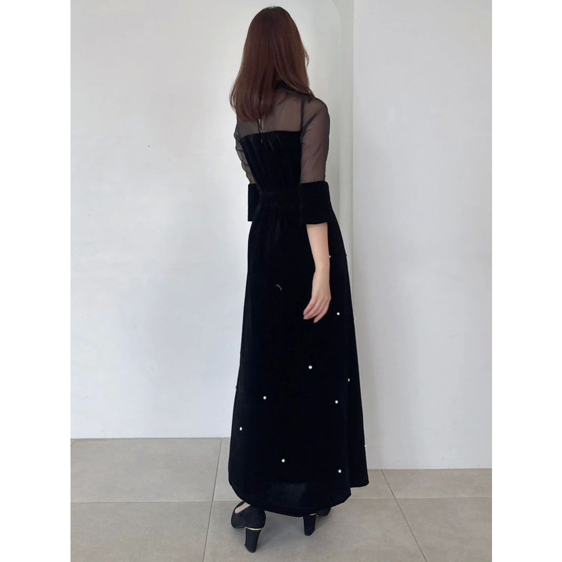 ダズリン dazzlin 【藤井サチコラボ】パールビジューベロアナロー