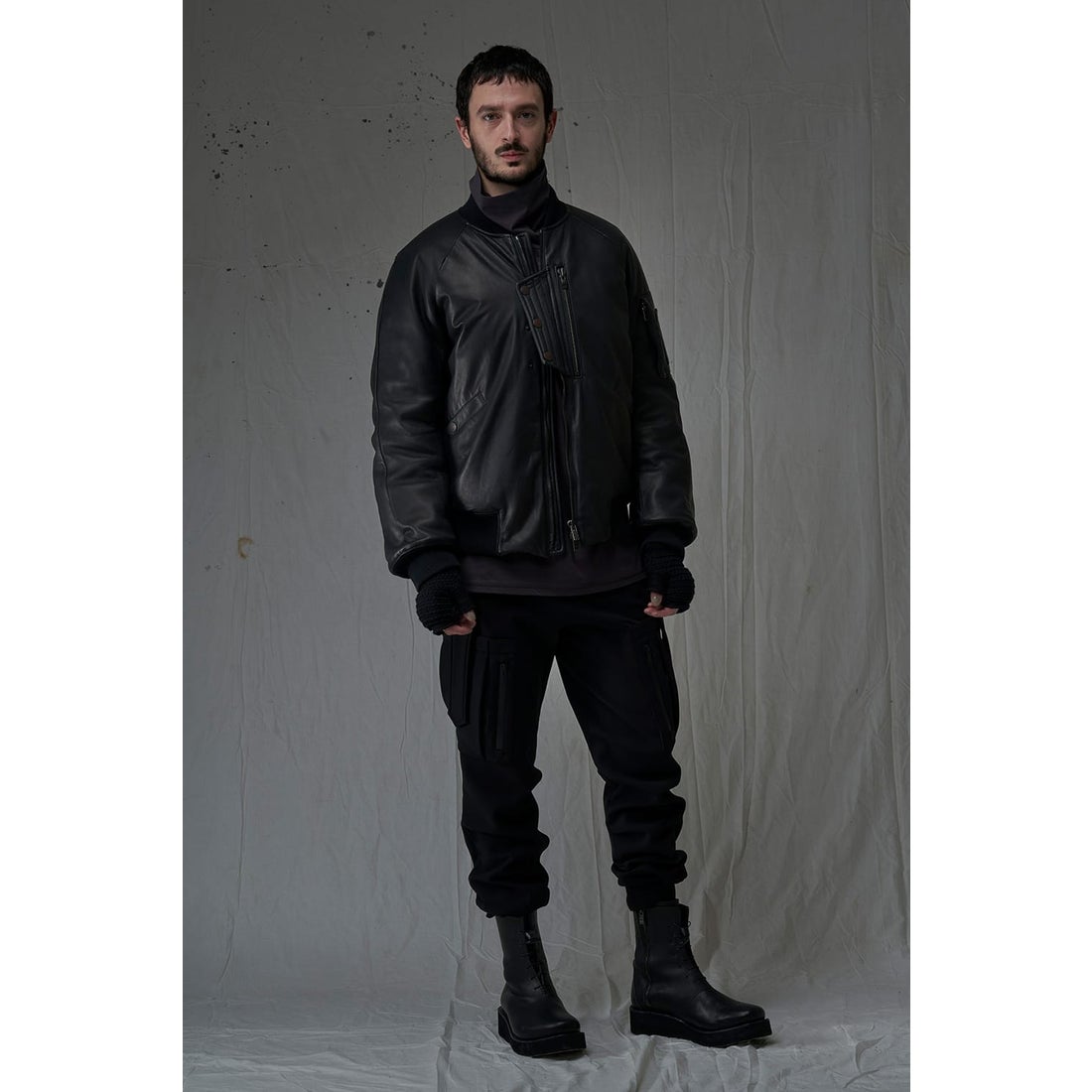 DEVOA Knit Glove Cotton / Cashmere （BLACK） - Osaka / Kyoto