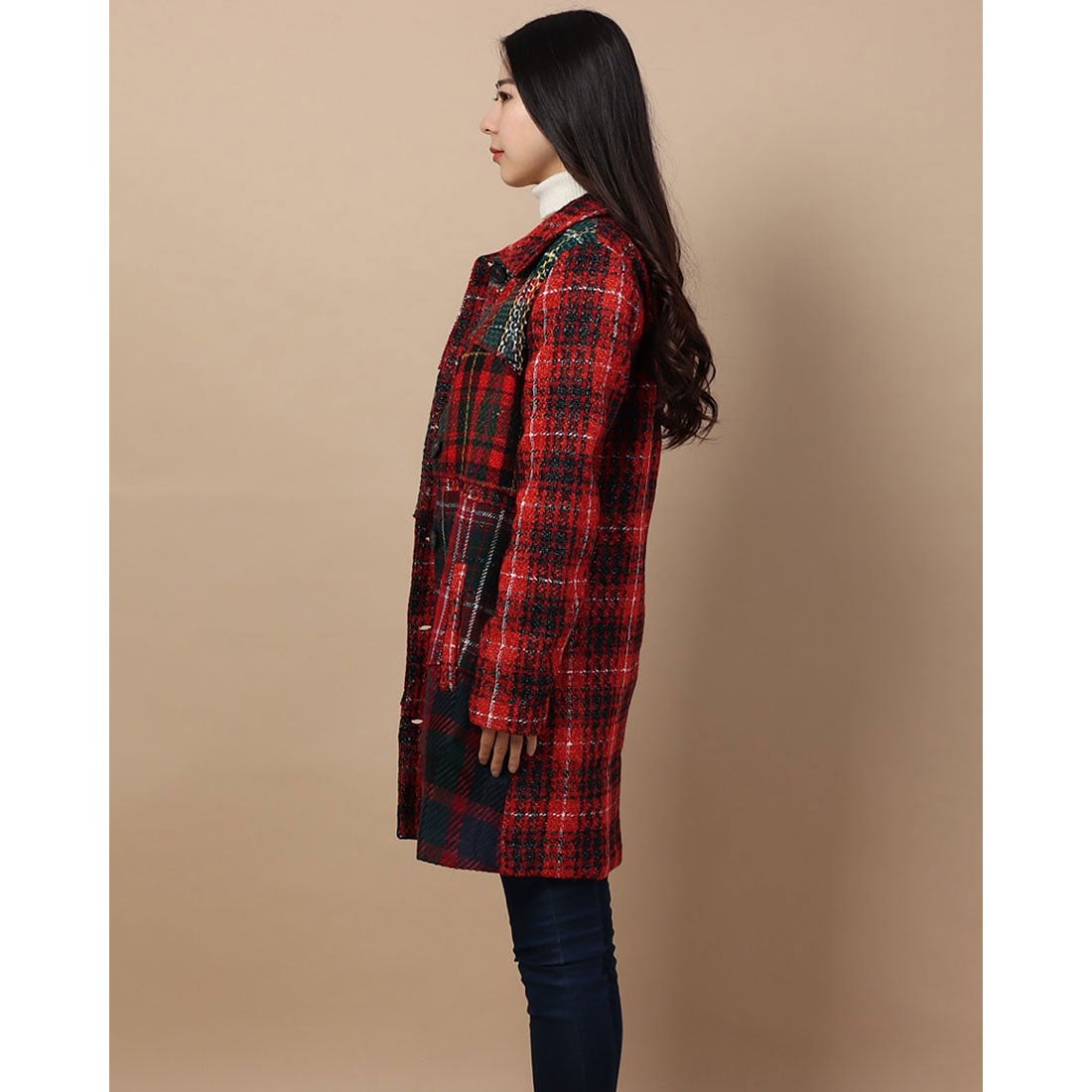 デシグアル Desigual オーバーコート CARACHI （ピンク/レッド