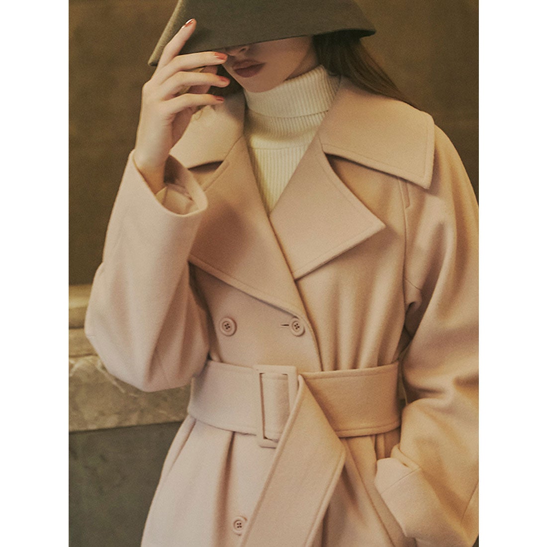 EIMY ISTOIRE エイミーイストワール eimy istoire belted chester coat